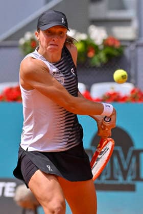 April 23, 2026, Madrid, Madrid, Spain: IGA SWIATEK of poland - ASICS during the Mutua Madrid Open 2026, ATP, Tennis Herren Masters 1000 and WTA, Tennis Damen 1000 tennis tournament, celebrated at Caja Magica on April 22, 2026 in Madrid, Spain. Madrid Spain - ZUMAc312 20260423_zsp_c312_157 Copyright: xOscarxManuelxSanchezx