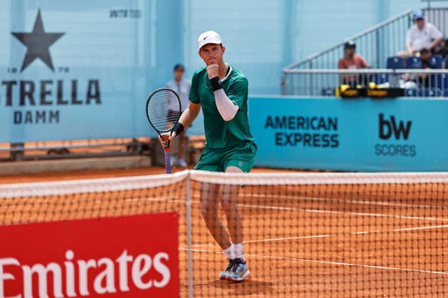 Martin Damm (USA), APRIL 23, 2026 - Tennis : Martin Damm celebrate after a point during singles Round of 128 match against Alexei Popyrin on the ATP, Tennis Herren tour Masters 1000 tournaments Mutua Madrid Open tennis tournament at the Caja Magica in Madrid, Spain. Noxthirdxpartyxsales  aflo_327987182