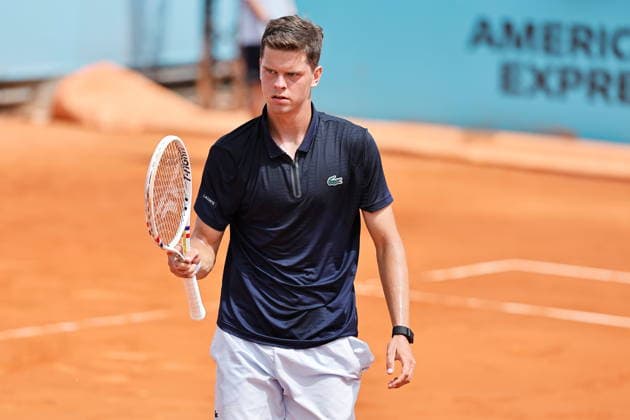 Alexander Blockx (BEL), APRIL 23, 2026 - Tennis : Alexander Blockx celebrate after a point during singles Round of 128 match against Cristian Garin on the ATP, Tennis Herren tour Masters 1000 tournaments Mutua Madrid Open tennis tournament at the Caja Magica in Madrid, Spain. Noxthirdxpartyxsales  aflo_327988031
