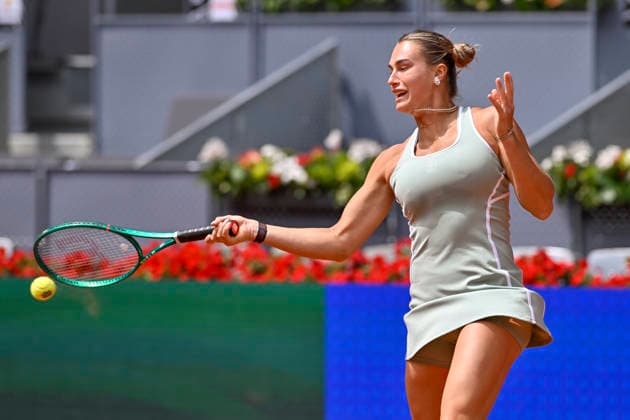 April 23, 2026, Madrid, Madrid, Spain: ARYNA SABALENKA of belarus Ã¢â‚¬ NIKE during the Mutua Madrid Open 2026, ATP, Tennis Herren Masters 1000 and WTA, Tennis Damen 1000 tennis tournament, celebrated at Caja Magica on April 22, 2026 in Madrid, Spain. Madrid Spain - ZUMAc312 20260423_zsp_c312_208 Copyright: xOscarxManuelxSanchezx