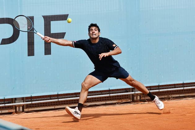 Cristian Garin (CHI), APRIL 23, 2026 - Tennis : Cristian Garin during singles Round of 128 match against Alexander Blockx on the ATP, Tennis Herren tour Masters 1000 tournaments Mutua Madrid Open tennis tournament at the Caja Magica in Madrid, Spain. Noxthirdxpartyxsales  aflo_327988061