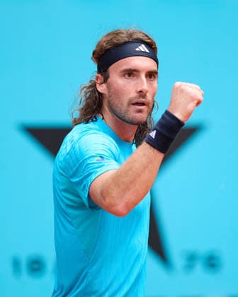 Mutua Madrid Open - Day Four Stefanos Tsitsipas of Greece reacts against Patrick Kypson of United States during the MenÕs Singles match on day four of the Mutua Madrid Open at Caja Magica on April 23, 2026, in Madrid, Spain. Madrid Caja Magica Madrid Spain RL_MMO2K26_000798 Copyright: xRicardoxLarreinax