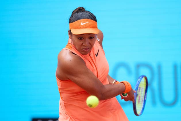 Mutua Madrid Open - Day Four Naomi Osaka of Japan plays a backhand against Camila Osorio of Colombia during the MenÕs Singles match on day four of the Mutua Madrid Open at Caja Magica on April 23, 2026, in Madrid, Spain. Madrid Caja Magica Madrid Spain RL_MMO2K26_000825 Copyright: xRicardoxLarreinax