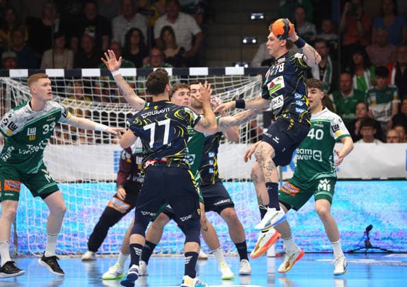 23 04 2026, Germany, Göppingen, Handball DAIKIN HBL Bundesliga, FRISCH AUF Göppingen vs Rhein Neckar Löwen, Edwin Aspenbäck RNL