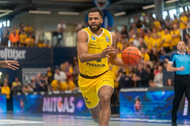 Andrew Harrison Syntainics MBC, 02 GER, Syntainics MBC vs CSO Voluntari, Basketball, European North Basketball League, Match for 3rd place, 2025 2026 season, 23 04 2026 GER, Syntainics MBC vs CSO Voluntari, Basketball, European North Basketball League, Match for 3rd place, 2025 2026 season, 23 04 2026 Weissenfels Copyright: xEibner-Pressefoto PiaxSchindlerx EP_PSR