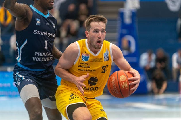 Spencer Reaves Syntainics MBC, 31 GER, Syntainics MBC vs CSO Voluntari, Basketball, European North Basketball League, 3rd place match, 2025 2026 season, 23 04 2026 GER, Syntainics MBC vs CSO Voluntari, Basketball, European North Basketball League, 3rd place match, 2025 2026 season, 23 04 2026 Weissenfels Copyright: xEibner-Pressefoto PiaxSchindlerx EP_PSR