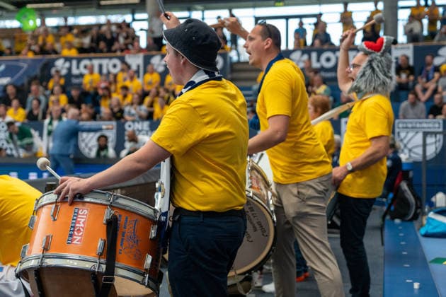 Fans of Syntainics MBC GER, Syntainics MBC vs CSO Voluntari, Basketball, European North Basketball League, Match for 3rd place, 2025 2026 season, 23 04 2026 GER, Syntainics MBC vs CSO Voluntari, Basketball, European North Basketball League, Match for 3rd place, 2025 2026 season, 23 04 2026 Weissenfels Copyright: xEibner-Pressefoto PiaxSchindlerx EP_PSR