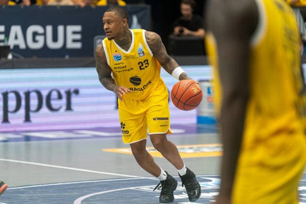 Charles Callison Syntainics MBC, 23 GER, Syntainics MBC vs CSO Voluntari, Basketball, European North Basketball League, Match for 3rd place, 2025 2026 season, 23 04 2026 GER, Syntainics MBC vs CSO Voluntari, Basketball, European North Basketball League, Match for 3rd place, 2025 2026 season, 23 04 2026 Weissenfels Copyright: xEibner-Pressefoto PiaxSchindlerx EP_PSR