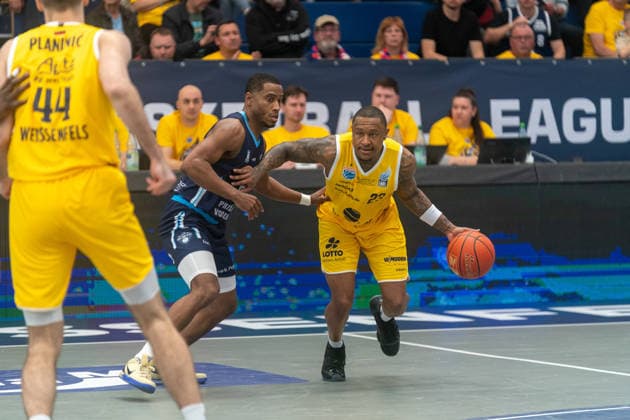 Charles Callison Syntainics MBC, 23 GER, Syntainics MBC vs CSO Voluntari, Basketball, European North Basketball League, Match for 3rd place, 2025 2026 season, 23 04 2026 GER, Syntainics MBC vs CSO Voluntari, Basketball, European North Basketball League, Match for 3rd place, 2025 2026 season, 23 04 2026 Weissenfels Copyright: xEibner-Pressefoto PiaxSchindlerx EP_PSR