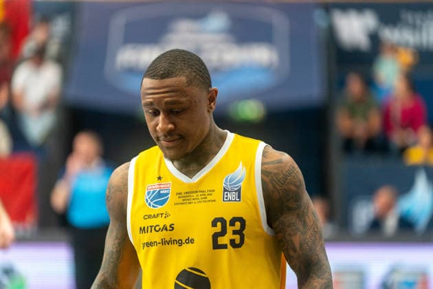 Charles Callison Syntainics MBC, 23 GER, Syntainics MBC vs CSO Voluntari, Basketball, European North Basketball League, Match for 3rd place, 2025 2026 season, 23 04 2026 GER, Syntainics MBC vs CSO Voluntari, Basketball, European North Basketball League, Match for 3rd place, 2025 2026 season, 23 04 2026 Weissenfels Copyright: xEibner-Pressefoto PiaxSchindlerx EP_PSR