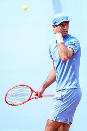 Mutua Madrid Open 2026 - Day 4 Nuno Borges of Portugal competes against Mariano Navone of Argentina during their Men s Singles match on Day Four of the Mutua Madrid Open at La Caja Magica in Madrid, Spain, on April 23, 2026. Madrid Madrid Spain  Copyright: xMiguelxReisx originalFilename:reis-notitle260423_npyK6.jpg