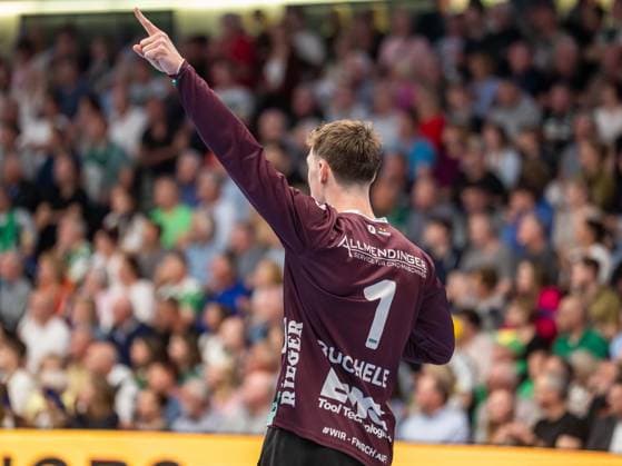 Julian Buchele Frisch Auf Goeppingen, 01 , Frisch Auf Goeppingen vs Rhein Neckar Loewen, Handball, 1 Bundesliga, Men, Season 2025 2026, 23 04 2026, Frisch Auf Goeppingen vs Rhein Neckar Loewen, Handball, 1 Bundesliga, Men, Season 2025 2026, 23 04 2026 Goeppingen Copyright: xEibner-Pressefoto MichaelxSchmidx EP_MST