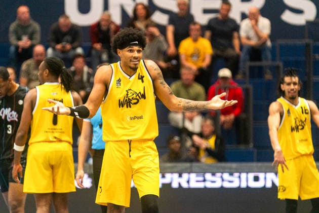 Rivaldo Soares Dziki Warsaw, 04 GER, Manchester Basketball vs Dziki Warsaw, Basketball, European North Basketball League, Final, Season 2025 2026, 23 04 2026 GER, Manchester Basketball vs Dziki Warsaw, Basketball, European North Basketball League, Final, Season 2025 2026, 23 04 2026 Weissenfels Copyright: xEibner-Pressefoto PiaxSchindlerx EP_PSR