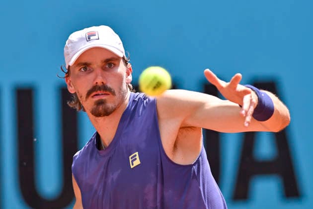 April 23, 2026, Madrid, Madrid, Spain: PATRICK KYPSON of united states during the Mutua Madrid Open 2026, ATP, Tennis Herren Masters 1000 and WTA, Tennis Damen 1000 tennis tournament, celebrated at Caja Magica on April 22, 2026 in Madrid, Spain. Madrid Spain - ZUMAc312 20260423_zsp_c312_297 Copyright: xOscarxManuelxSanchezx