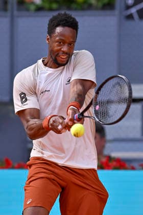 April 23, 2026, Madrid, Madrid, Spain: GAEL MONFILS of France during the Mutua Madrid Open 2026, ATP, Tennis Herren Masters 1000 and WTA, Tennis Damen 1000 tennis tournament, celebrated at Caja Magica on April 22, 2026 in Madrid, Spain. Madrid Spain - ZUMAc312 20260423_zsp_c312_377 Copyright: xOscarxManuelxSanchezx