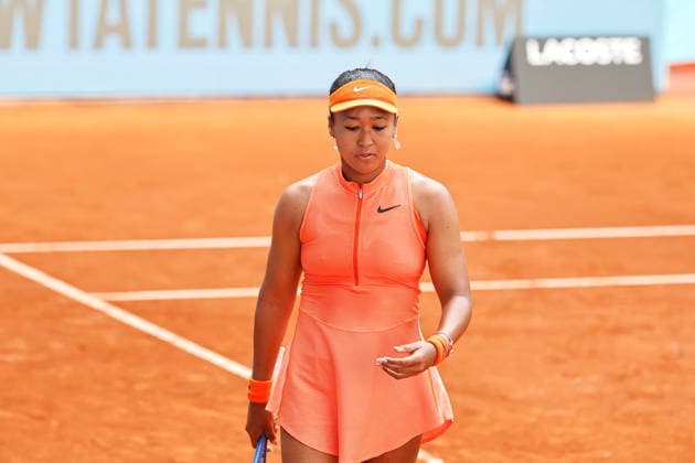 Naomi Osaka (JPN), APRIL 23, 2026 - Tennis : Naomi Osaka regret after point loss during singles round of 64 match against Camila Osorio on the WTA, Tennis Damen tour 1000 tournaments Mutua Madrid Open tennis tournament at the Caja Magica in Madrid, Spain. Noxthirdxpartyxsales  aflo_328049301
