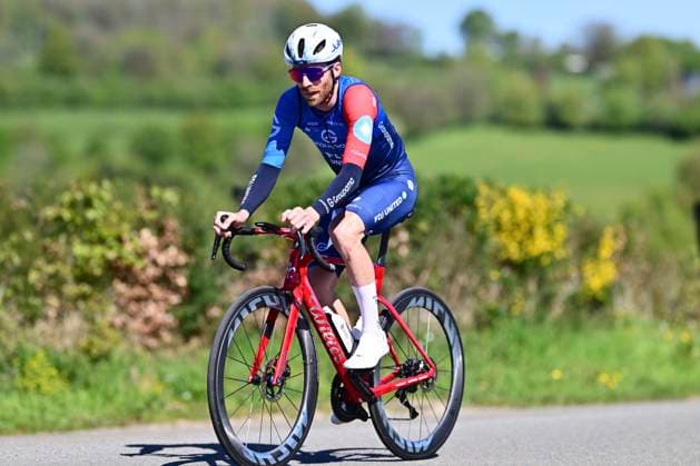 Liege Bastogne Liege 2026 Cycling Race Media Activities 24 04 2026 LIEGE, BELGIUM - APRIL 24 : Pacher Quentin (FRA) of Groupama FDJ United riding during a training and reconnaissance session ahead of the 112th edition of Liege Bastogne Liege an UCI World Tour 1.UWT one day cycling road race for Men Elite of 260 km with start in Liege and finish in Liege on April 24, 2026 in Liege, Belgium, 24 04 2026 ( Motordriver Guy De Vuyst - Liege Belgium  Copyright: xPeterxDexVoechtx