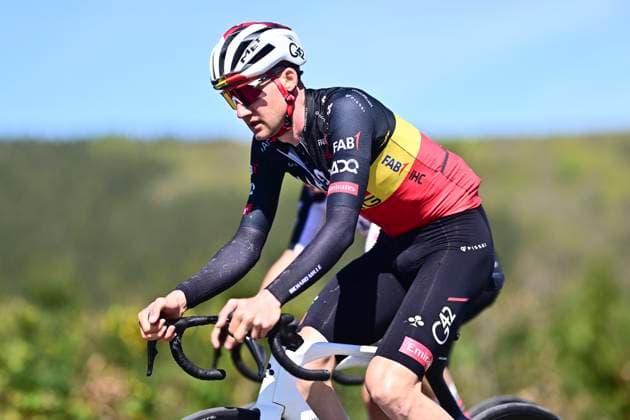 Liege Bastogne Liege 2026 Cycling Race Media Activities 24 04 2026 LIEGE, BELGIUM - APRIL 24 : Wellens Tim (BEL) of UAE Team Emirates XRG riding during a training and reconnaissance session ahead of the 112th edition of Liege Bastogne Liege an UCI World Tour 1.UWT one day cycling road race for Men Elite of 260 km with start in Liege and finish in Liege on April 24, 2026 in Liege, Belgium, 24 04 2026 ( Motordriver Guy De Vuyst - Liege Belgium  Copyright: xPeterxDexVoechtx