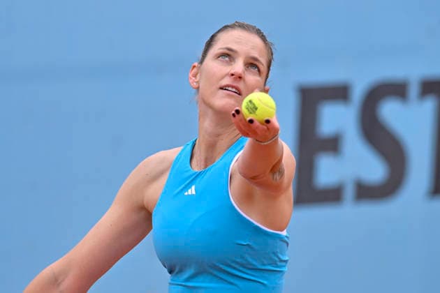 April 24, 2026, Madrid, Madrid, Spain: KAROLINA PLISKOVA of Czech Republic during the Mutua Madrid Open 2026, ATP, Tennis Herren Masters 1000 and WTA, Tennis Damen 1000 tennis tournament, celebrated at Caja Magica on April 24, 2026 in Madrid, Spain. Mutua Madrid Open 2026 - Day 5 (04.24.26) - ZUMAc312 20260424_zsp_c312_194 Copyright: xOscarxManuelxSanchezx