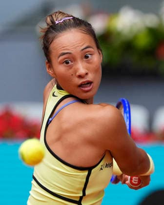 Qinwen Zheng, China, during Madrid Open Tennis 2025 match. April 24, 2026. (2026042443)