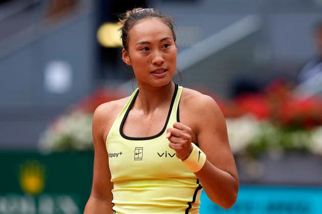 Qinwen Zheng, China, during Madrid Open Tennis 2025 match. April 24, 2026. (20260424111)