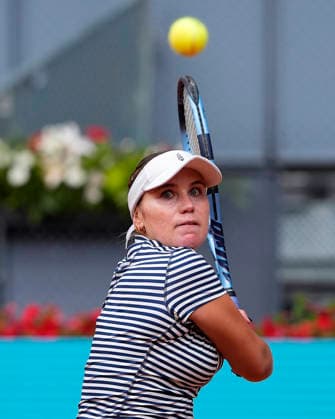 Sofia Kenin, USA, during Madrid Open Tennis 2025 match. April 24, 2026. (2026042428)