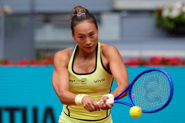 Qinwen Zheng, China, during Madrid Open Tennis 2025 match. April 24, 2026. (2026042450)