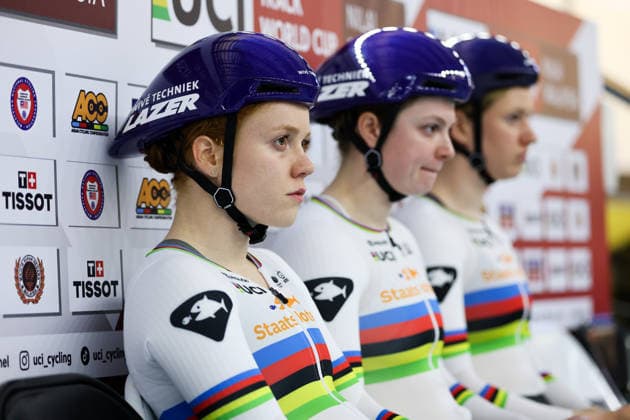 UCI Track World Cup: Nilai Picture by Alex Whitehead SWpix.com - 24 04 2026 - Cycling - UCI Track World Cup: Nilai - Velodrom Nasional Malaysia, Nilai, Malaysia - Women™s Team Sprint - First Round - Hetty van de Wouw (Netherlands) Nilai Velodrom Nasional Malaysia Malaysia Copyright: x xSWpix.comx(t axPhotographyxHubxLtd)xAlexxWhitehead SWpix.comx SWP-3030-13032