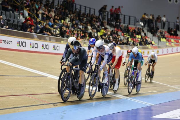 UCI Track World Cup: Nilai Picture by Alex Whitehead SWpix.com - 24 04 2026 - Cycling - UCI Track World Cup: Nilai - Velodrom Nasional Malaysia, Nilai, Malaysia - Men™s Elimination Race - Final - Keegan Hornblow (New Zealand) Nilai Velodrom Nasional Malaysia Malaysia Copyright: x xSWpix.comx(t axPhotographyxHubxLtd)xAlexxWhitehead SWpix.comx SWP-3030-13040