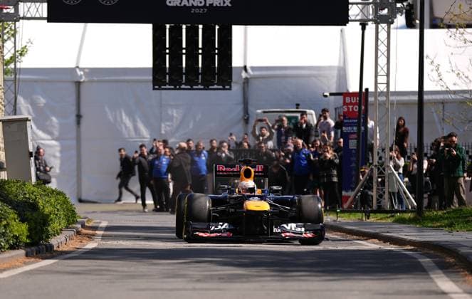 Ahead of F1 Grand Prix of Turkiye ISTANBUL, TURKIYE - APRIL 24: A Formula 1 race car is seen ahead of the Formula 1 Grand Prix of Turkiye at Galataport in Istanbul, Turkiye on April 24, 2026. Adem Kutucu Anadolu Istanbul Turkey. Editorial use only. Please get in touch for any other usage.  Copyright: x2026xAnadoluxAdemxKutucux