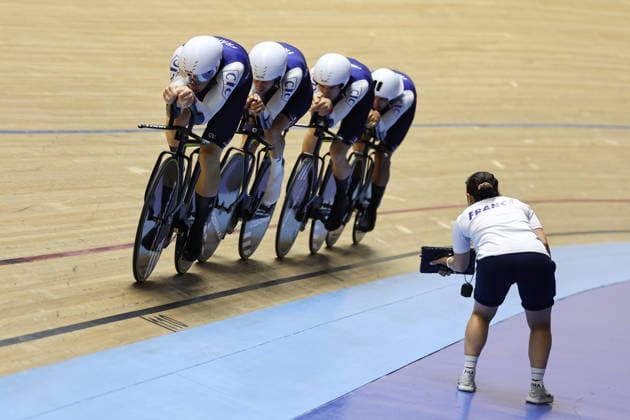 UCI Track World Cup: Nilai Picture by Alex Whitehead SWpix.com - 24 04 2026 - Cycling - UCI Track World Cup: Nilai - Velodrom Nasional Malaysia, Nilai, Malaysia - Men™s Team Pursuit - For Gold - Erwan Besnier (France), Mathieu Dupe (France), ClÃ ment Petit (France), Valentin Tabellion (France) Nilai Velodrom Nasional Malaysia Malaysia Copyright: x xSWpix.comx(t axPhotographyxHubxLtd)xAlexxWhitehead SWpix.comx SWP-3030-13078