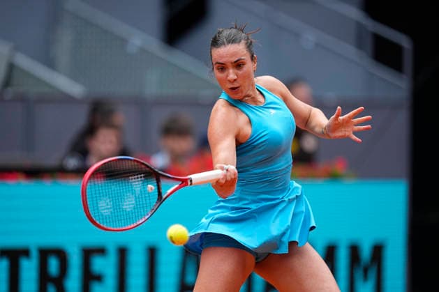April 24, 2026, Madrid, Madrid, Spain: Elena-Gabriela Ruse of Romania plays against Elena Rybakina of Kazakhstan during the Mutua Madrid Open 2026, ATP, Tennis Herren Masters 1000 and WTA, Tennis Damen 1000, at La Caja Magica on April 24, 2026 in Madrid, Spain. Madrid Spain - ZUMAa181 20260424_zaa_a181_166 Copyright: xOscarxJ.xBarrosox