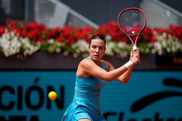 April 24, 2026, Madrid, Madrid, Spain: Elena-Gabriela Ruse of Romania plays against Elena Rybakina of Kazakhstan during the Mutua Madrid Open 2026, ATP, Tennis Herren Masters 1000 and WTA, Tennis Damen 1000, at La Caja Magica on April 24, 2026 in Madrid, Spain. Mutua Madrid Open 2026 - Day 5 - ZUMAa181 20260424_zaa_a181_174 Copyright: xOscarxJ.xBarrosox