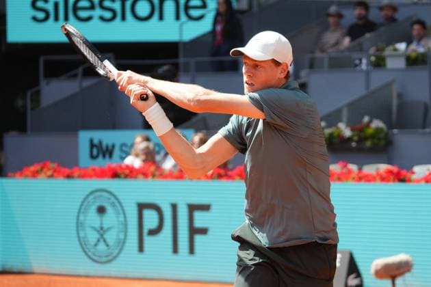 Jannik Sinner (ITA) vs Benjamin Bonzi (FRA) during Masters Series Madrid 2026 in Madrid on Friday, 24 April 2026. Cordon Press 
