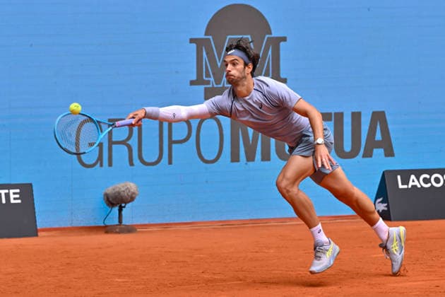 April 24, 2026, Madrid, Madrid, Spain: LORENZO MUSETTI of italy - NIKE during the Mutua Madrid Open 2026, ATP, Tennis Herren Masters 1000 and WTA, Tennis Damen 1000 tennis tournament, celebrated at Caja Magica on April 24, 2026 in Madrid, Spain. Madrid Spain - ZUMAc312 20260424_zsp_c312_248 Copyright: xOscarxManuelxSanchezx