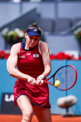 Mutua Madrid Open 2026 - Day 5 Elena Rybakina of Kazakhstan competes against Elena-Gabriela Ruse of Romania during their Women s Singles match on Day Five of the Mutua Madrid Open at La Caja Magica on April 24, 2026, in Madrid, Spain. Madrid Madrid Spain  Copyright: xMiguelxReisx originalFilename:reis-notitle260424_npBWi.jpg