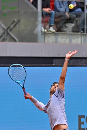April 24, 2026, Madrid, Madrid, Spain: LORENZO MUSETTI of italy - NIKE during the Mutua Madrid Open 2026, ATP, Tennis Herren Masters 1000 and WTA, Tennis Damen 1000 tennis tournament, celebrated at Caja Magica on April 24, 2026 in Madrid, Spain. Madrid Spain - ZUMAc312 20260424_zsp_c312_249 Copyright: xOscarxManuelxSanchezx
