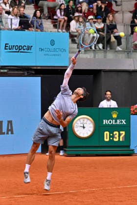 April 24, 2026, Madrid, Madrid, Spain: LORENZO MUSETTI of italy - NIKE during the Mutua Madrid Open 2026, ATP, Tennis Herren Masters 1000 and WTA, Tennis Damen 1000 tennis tournament, celebrated at Caja Magica on April 24, 2026 in Madrid, Spain. Madrid Spain - ZUMAc312 20260424_zsp_c312_250 Copyright: xOscarxManuelxSanchezx