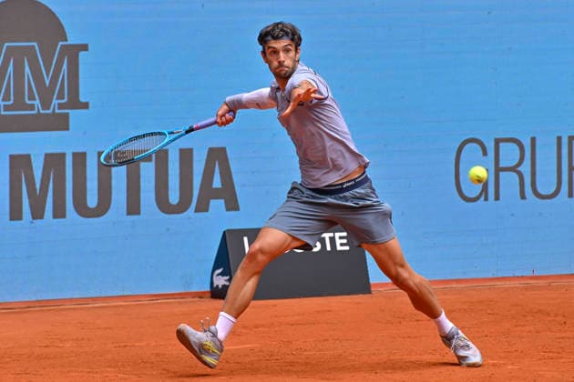 April 24, 2026, Madrid, Madrid, Spain: LORENZO MUSETTI of italy - NIKE during the Mutua Madrid Open 2026, ATP, Tennis Herren Masters 1000 and WTA, Tennis Damen 1000 tennis tournament, celebrated at Caja Magica on April 24, 2026 in Madrid, Spain. Madrid Spain - ZUMAc312 20260424_zsp_c312_259 Copyright: xOscarxManuelxSanchezx