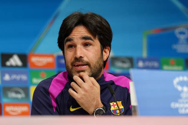 Pere Romeu FC Barcelona, Head coach at the press conference, GER, International press conference, FC Barcelona, Football, UEFA Womens Champions League, semi-final, first leg, 2025 2026 season, 24 04 2026, GER, International press conference, FC Barcelona, Football, UEFA Womens Champions League, semi-final, first leg, 2025 2026 season, 24 04 2026 Munich Copyright: xEibner-Pressefoto JennixMaulx EP_JML