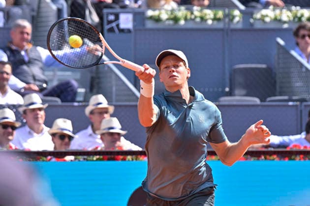 April 24, 2026, Madrid, Madrid, Spain: JANNIK SINNER of italy - NIKE during the Mutua Madrid Open 2026, ATP, Tennis Herren Masters 1000 and WTA, Tennis Damen 1000 tennis tournament, celebrated at Caja Magica on April 24, 2026 in Madrid, Spain. Mutua Madrid Open 2026 - Day 5 (04.24.26) - ZUMAc312 20260424_zsp_c312_460 Copyright: xOscarxManuelxSanchezx
