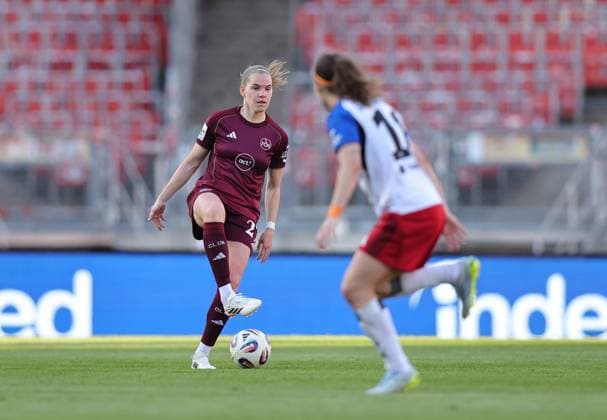 24 04 2026 Soccer Season 2025 2026 1 Women Soccer Bundesliga 23 Matchday 1 FC Nürnberg FCN Club Hamburger SV HSV Sportfoto Zink DaMa xdaxmax Beatrix Fördös Foerdoes 27, 1 FC Nürnberg FCN