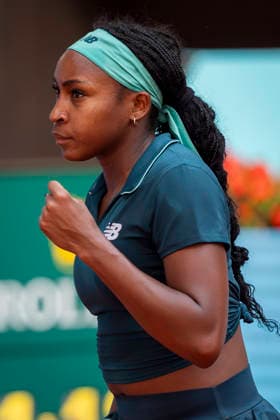 Mutua Madrid Open - Day Five MADRID, SPAIN - APRIL 24: Coco Gauff of the United States celebrates against Leolia Jeanjean of France in the second round match during the Mutua Madrid Open 2026 tournament celebrated at La Caja Magica on April 24, 2026 in Madrid, Spain. Madrid La Caja Magica Madrid Spain Copyright: xAlbertoxGardinx AGardin_20260424_Tennis_Madrid_Day5_0710