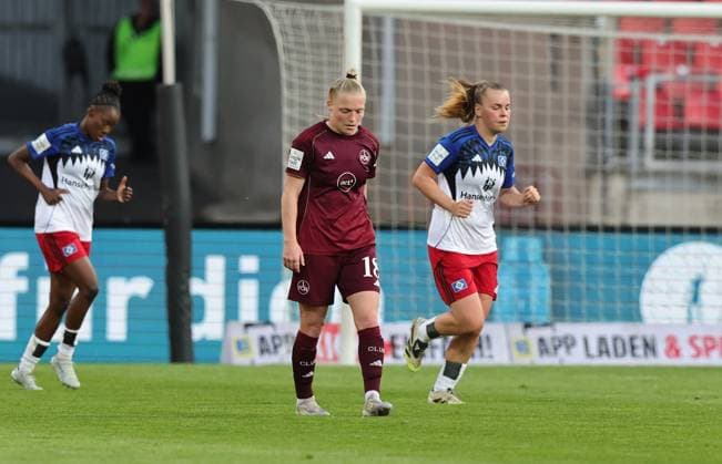 24 04 2026 Soccer Season 2025 2026 1 Women Soccer Bundesliga 23 Matchday 1 FC Nürnberg FCN Club Hamburger SV HSV Sportfoto Zink DaMa xdaxmax Franziska May 18, 1 FC Nürnberg FCN disappointed Disappointment