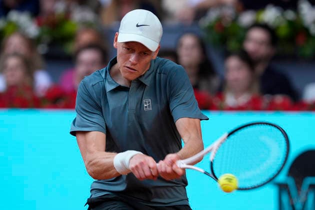 Jannik Sinner, Italy, during Madrid Open Tennis 2025 match. April 24, 2026. (20260424922)