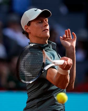 Jannik Sinner, Italy, during Madrid Open Tennis 2025 match. April 24, 2026. (20260424935)