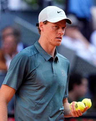 Jannik Sinner, Italy, during Madrid Open Tennis 2025 match. April 24, 2026. (20260424938)