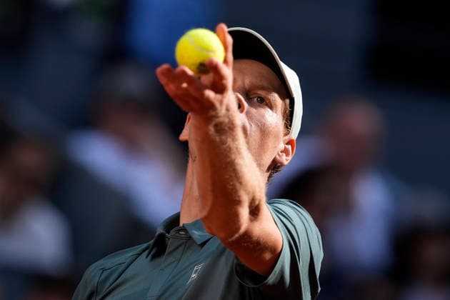 Jannik Sinner, Italy, during Madrid Open Tennis 2025 match. April 24, 2026. (20260424942)