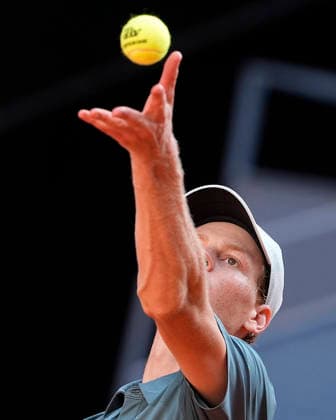 Jannik Sinner, Italy, during Madrid Open Tennis 2025 match. April 24, 2026. (20260424945)