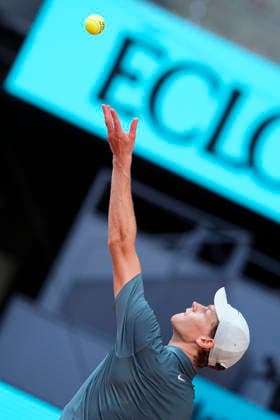 Jannik Sinner, Italy, during Madrid Open Tennis 2025 match. April 24, 2026. (20260424974)